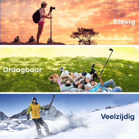 Studio ME Telefonstativ - 170 cm - Stativ Smartphone - Schwarz - Kamerastativ - Telefonhalterung - Inkl. Bluetooth-Fernbedienung - Stativ Iphone - Stativ Telefon