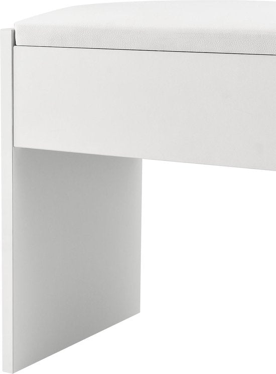 Schminktischhocker aus Holz / Hocker Melly - Weiß - 40 x 30 x 43 cm