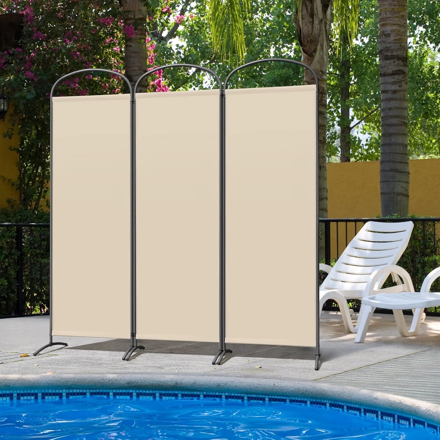 Angel Living Faltwand - 3 Paneele - 168 x 182 cm - Beige