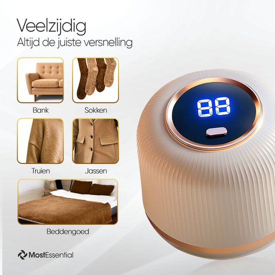 MostEssential Premium Elektro-Fusselentferner LR06 - Fusselentferner - USB-C Schnellladefunktion - Kabellos - Classic Edition