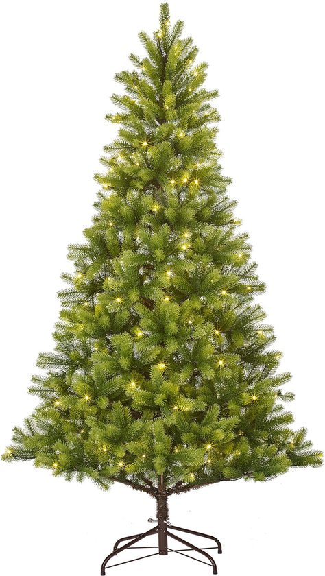 Black Box Trees Nagoya Künstlicher Weihnachtsbaum mit warmweißen LED-Lichtern - H180 x Ø108 cm - Grün