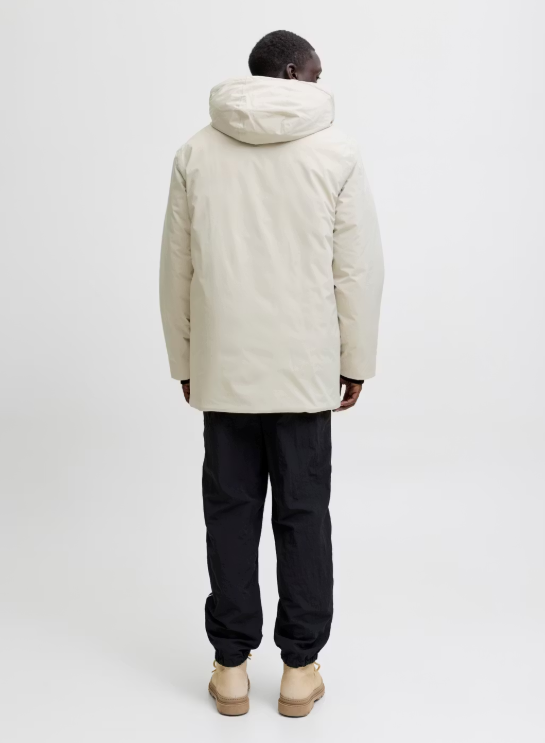 Jack & Jones Planet Parka Jacket XL - Moonbeam - Herren - Leicht, warm und winddicht