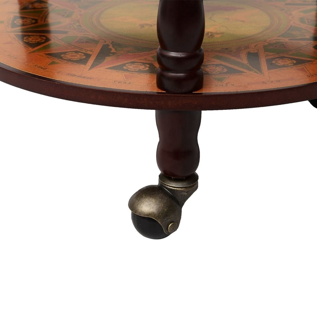 Costway - Weinregal - Globe Bar - Weinbar - Globe Bar - âŒ€ 45 cm - Braun