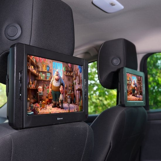 Denver Tragbarer DVD-Player für das Auto - 10 Zoll - 2 Bildschirme - inkl. Kopfstützenhalterung - mit USB