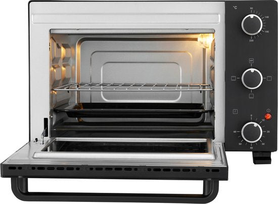Tomado TEO2101B – Freistehender Backofen – Elektrobackofen – 21 Liter – Timer bis zu 60 Minuten – Schwarz