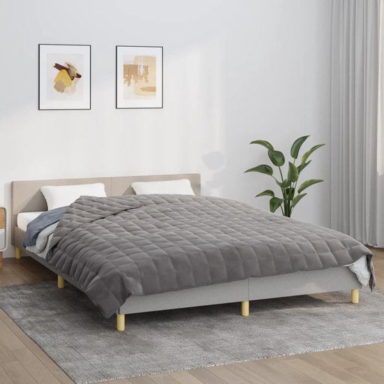 vidaXL – Gewichtsdecke – 200 x 200 cm – 13 kg – Stoff – grau