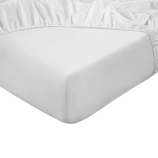 DoubleDry Spannbetttuch 90x200 cm - 100% natürliche Baumwolle - weich und atmungsaktiv - rundes Gummiband - OEKO-TEX & BSCI - Weiß