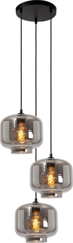 Lucide MEDINE – Hängeleuchte – Ø 46 cm – 3xE27 – Fumé