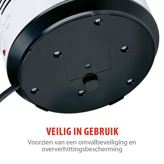 alpina Elektro-Heizlüfter 1500W - Keramik-Heizlüfter mit Timer und Fernbedienung - Oszillierender Heizlüfter mit Kühl- und Heizfunktion - 18 x 18 x 37cm