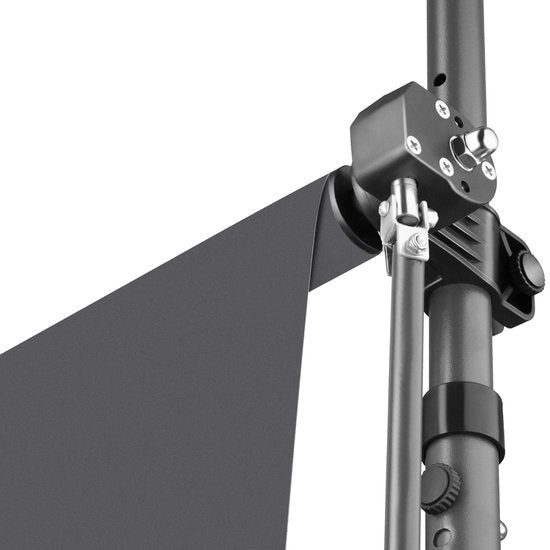 tectake - Klemmmarkise - Sonnenschirm - Markise - Verstellbar - Klemmmarkise - Sonnenschirm Balkon - 350 x 180 cm - schwarz grau - Markise - 404968