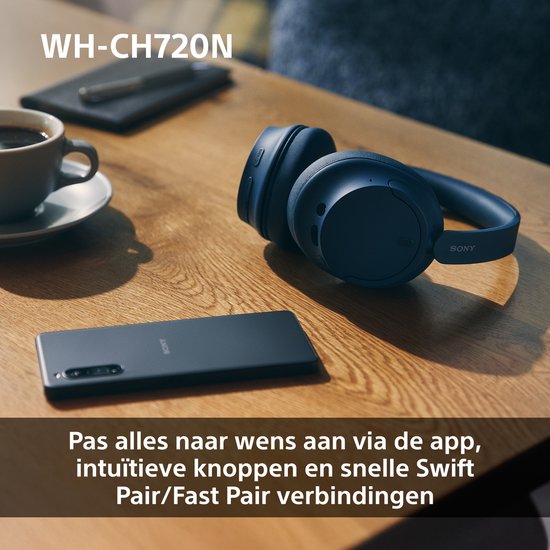 Sony WH-CH720N – Kabellose Over-Ear-Kopfhörer mit Geräuschunterdrückung – Rosa