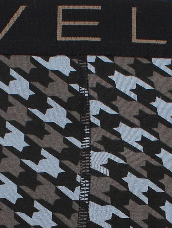 Cavello - 2er-Pack Boxershorts Schwarz / Pepita Print - S