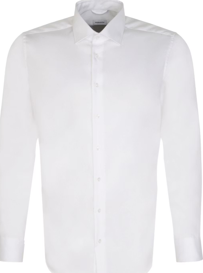 Seidensticker New Kent Business Shirt | Größe 42 Weiß | Regular Fit | Normale oder extra lange Ärmel | 100% Baumwolle