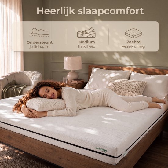CozySense Basic Matratze 90 x 200 cm – Einzelbett – CertiPUR-US-PU-Schaum – abnehmbarer OEKO-TEX-Bezug – 13 cm dick – mittlerer Härtegrad