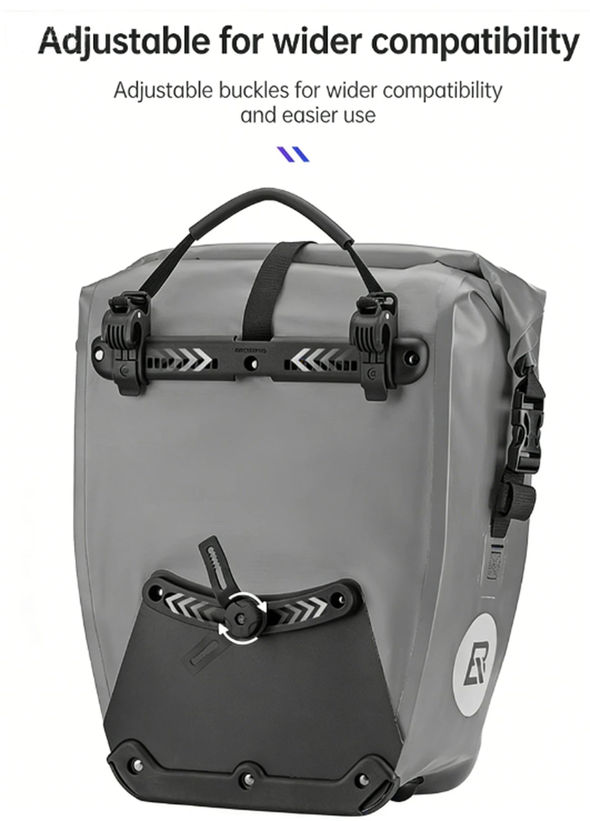 ROCKBROS Wasserdichte Fahrradtasche für den Gepäckträger – 25–32 l – Schwarz – Erweiterbar – Für E-Bikes und Mountainbikes