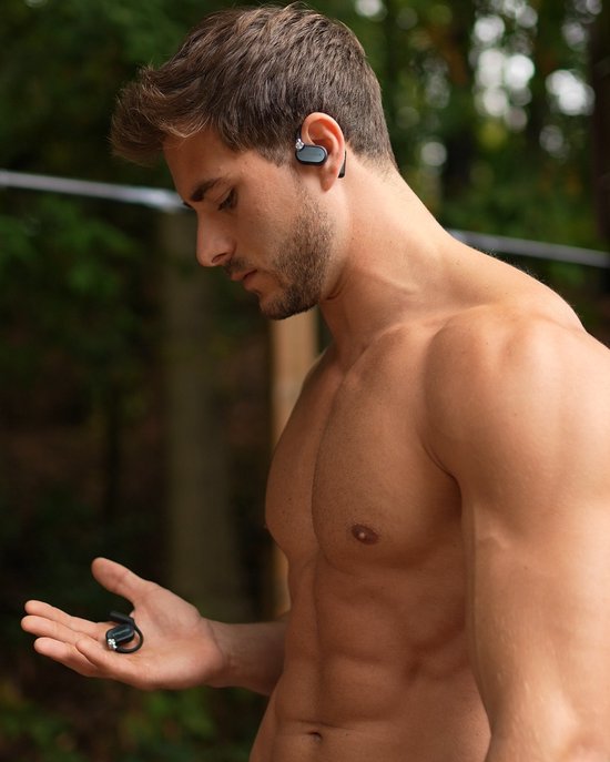 OpenRock – X Black – Kabellose Open-Ear-Kopfhörer – Ohrhörer – Bluetooth – Lange Akkulaufzeit – Geräuschunterdrückung – kabellos – TubeBass™-Technologie