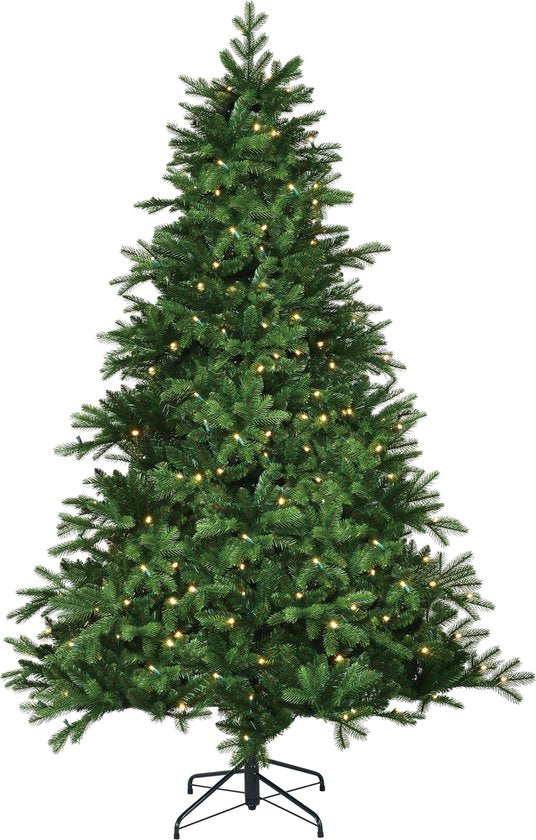 Black Box Trees Brampton Künstlicher Weihnachtsbaum mit LED-Lichtern - H215 x Ø142 cm - Grün