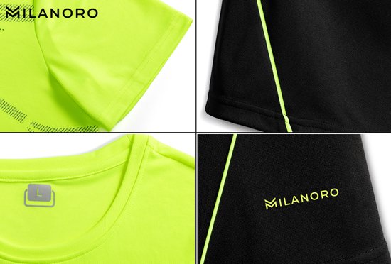 Milanoro - Stylisches Sporttrikot für Männer - Grün - 3XL