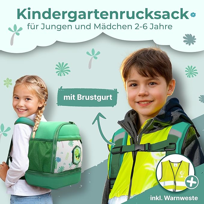 REISERACKER Kinderrucksack Adventure grün