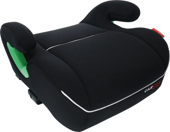 Carkids i-Size Sitzerhöhung Alfie – Isofix-Befestigung – Entspricht der Norm I-Size R-129 – Für Kinder von 125–150 cm – Abnehmbarer und waschbarer Bezug – Schwarz/Weiß