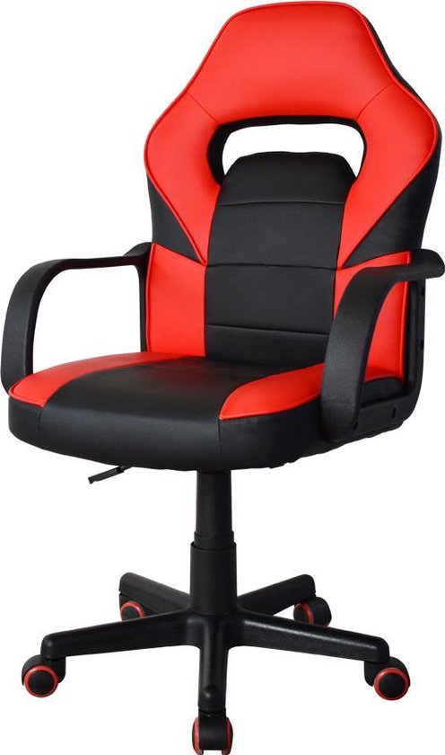 Spielstuhl Thomas junior - Bürostuhl Gaming Style - höhenverstellbar - rot schwarz