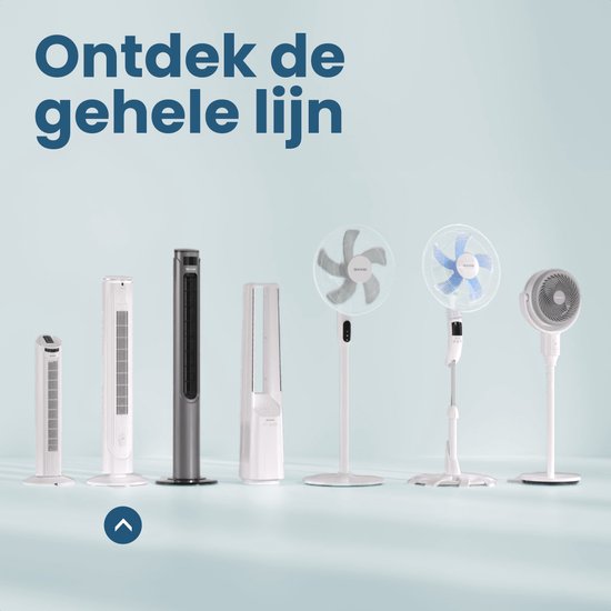 Auronic Tower Fan - Bodenventilator - Luftkühler - Standventilator - 105 CM - 5 Geschwindigkeiten - Mit Fernbedienung - Leiser Ventilator - Ventilator - 45 dB - Weiß