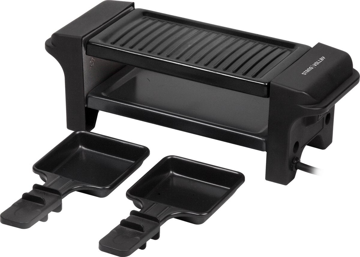 StangVollby GRILLA Gourmet Set für 2 Personen - Kleines Gourmet Set - Elektrische Grillplatte - Raclette Gourmetse - 350W
