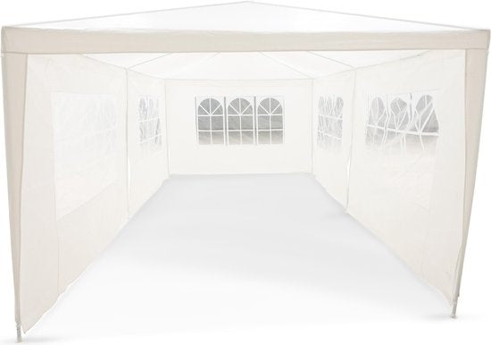 Lifetime Gartenpartyzelt - 6 Seitenwände - mit Fenstern - 3 x 6 m - weiß