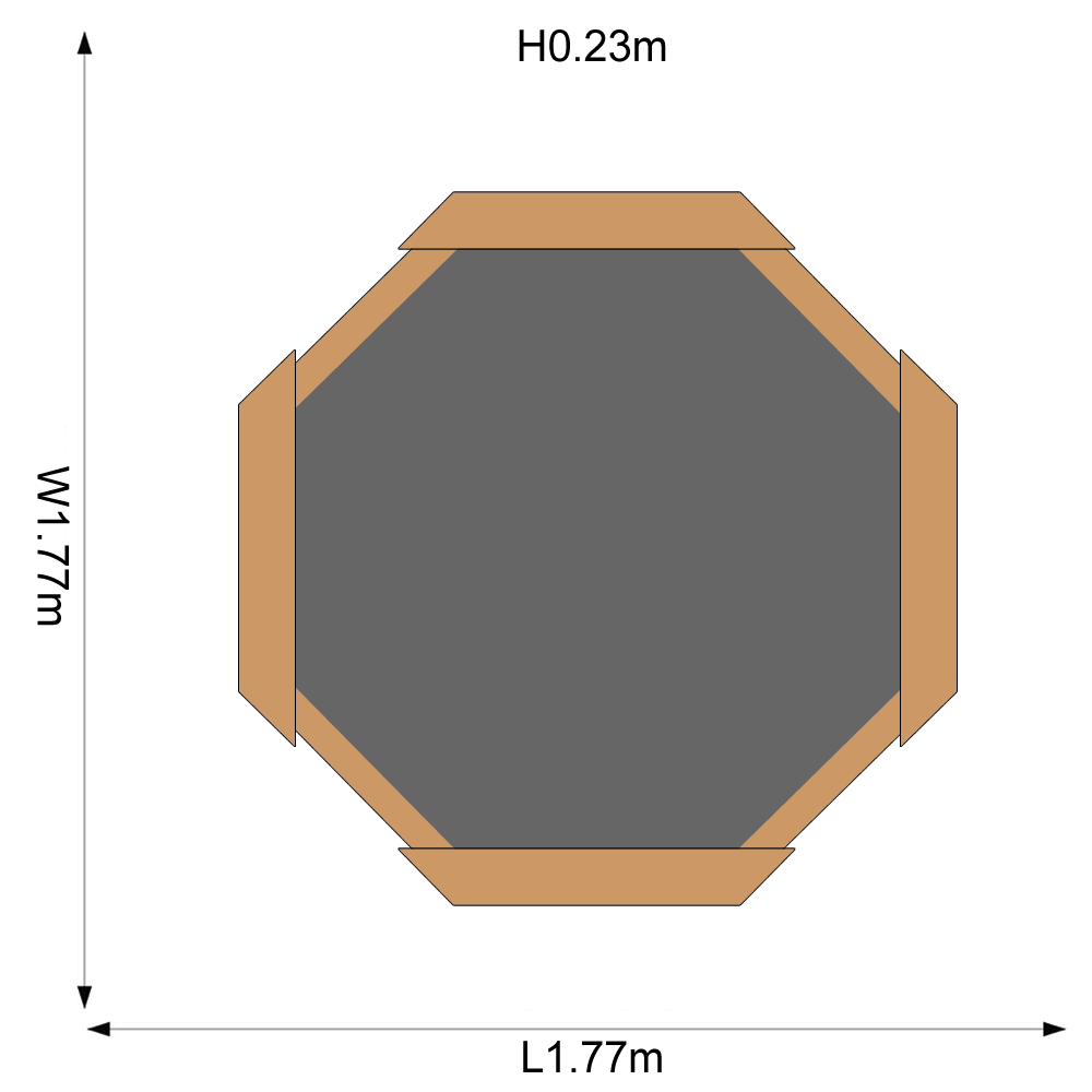 Plum Play Riesensandkasten aus Holz mit Deckel 1,5 x 1,5 m - Naturholz