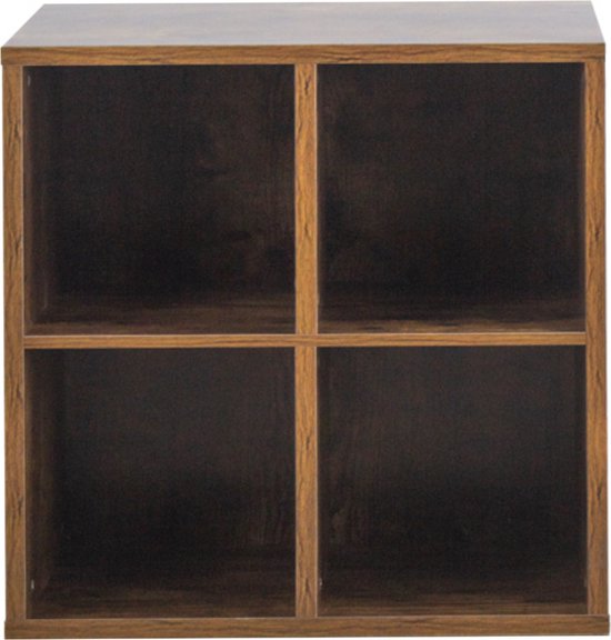 VDD Vinyl Wish - Plattenschrank - 4 Fächer - Braun - 34,50x70,50x70,50cm