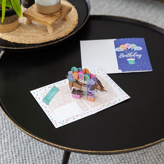 Partizzle 1 Stück Pop-up-3D-Dackel-Geburtstagskarte mit Umschlag – „Happy Birthday“-Karten – Pop-up-Karten – Erwachsene & Kinder – 15 x 21 cm