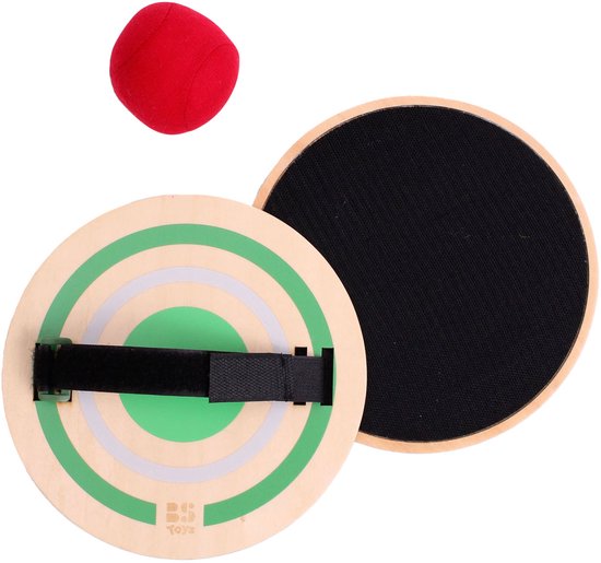 BS Toys Fangspiel – Holzspielzeug – Sport – Fang- und Wurfspiel mit Klettverschluss