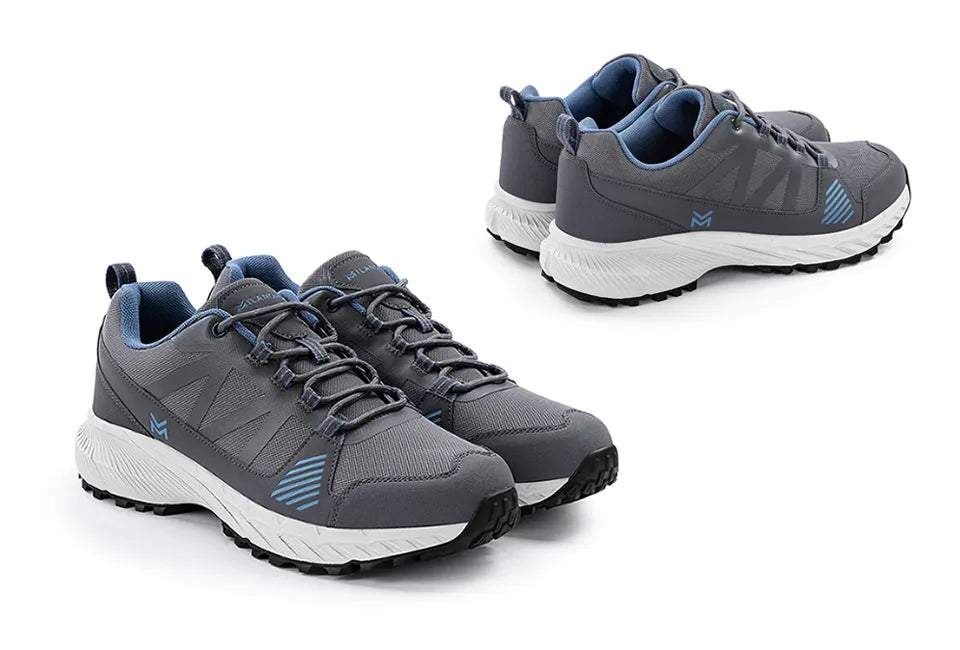 Milanoro Wanderschuhe Größe 42 – Softshell – Profilsohle – Grau/Blau
