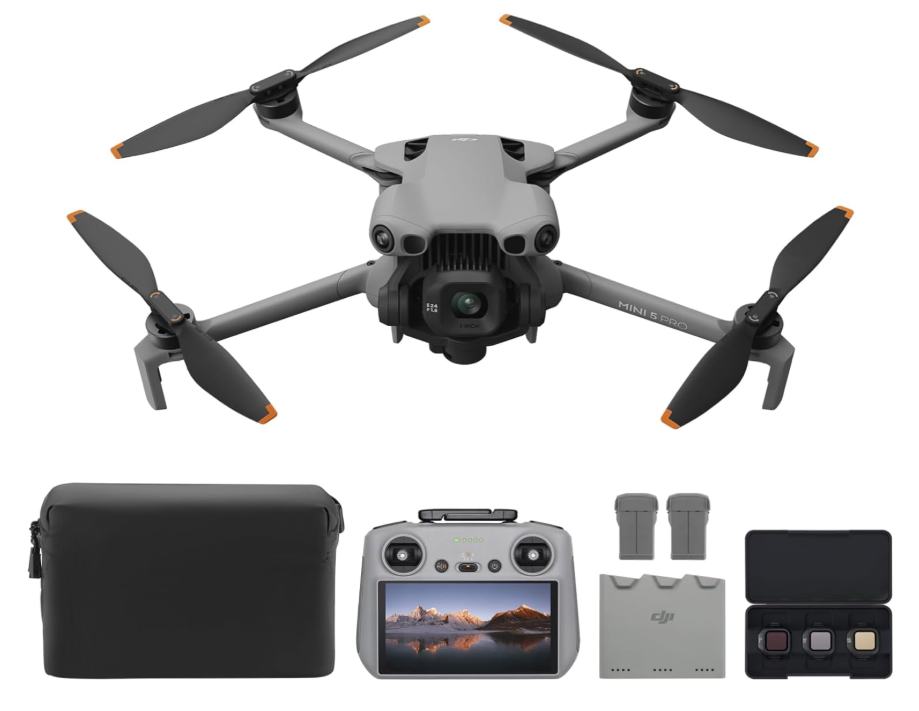 DJI Mini 5 Pro Fly More Combo Plus – Grau – mit DJI RC 2, 1-Zoll-CMOS, 4K-Kamera