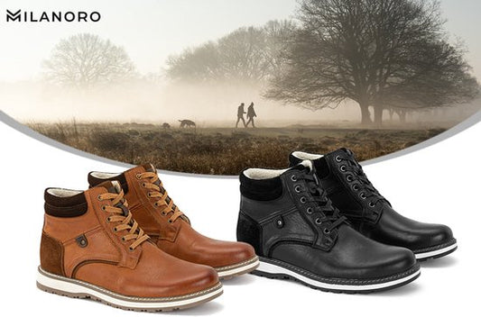 Milanoro – Elegante Herren-Sneaker aus Leder – Schwarz – Größe 42