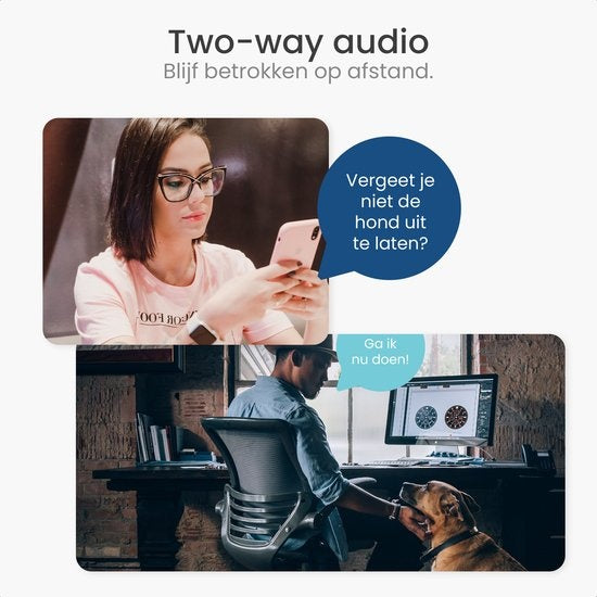 Gologi Haustierkamera - Hundekamera - Haustierkamera - Sicherheitskamera - Sicherheitskamera - Für alle Haustiere - Mit Wifi