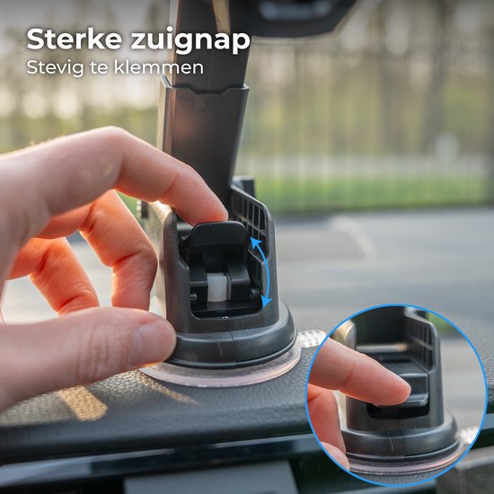 Nuvance Handyhalter für das Auto – Handyhalter – 360° – Saugnapf für Scheibe und Armaturenbrett – Handyhalter