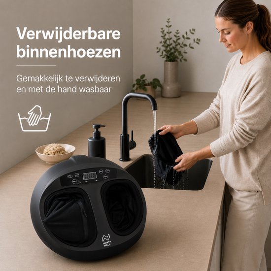 Northwall Fußmassagegerät – Shiatsu-Fußmassage mit Luftkompression und Infrarotwärme – für eine verbesserte Durchblutung, Entspannung und Erholung – inklusive Fernbedienung