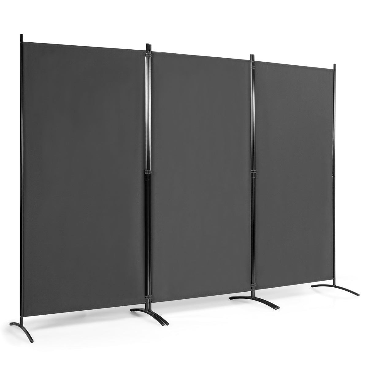 Coast 3-Paneel Raum teilbar faltbarer Stoffschutz 260 x 183 cm grau