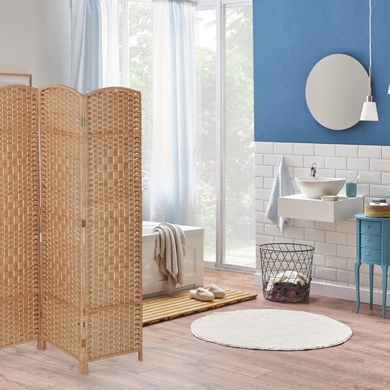Raumteiler – 170 x 241 cm – zusammenklappbar – 6-teilig – Holz – Papier