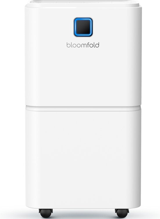 Bloomfold Luftentfeuchter - 12L pro Tag - inkl. Wasch-Trocken-Funktion - geeignet für Wohnzimmer, Schlafzimmer & Badezimmer - Luftentfeuchter - Weiß