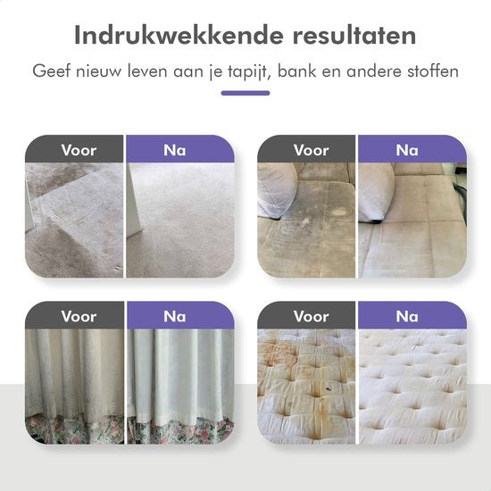 Motionflow 4-in-1 Teppichreiniger - 1800 ml Wassertank - Heizfunktion - Selbstreinigend - 40 x 28 x 38 cm - Lila