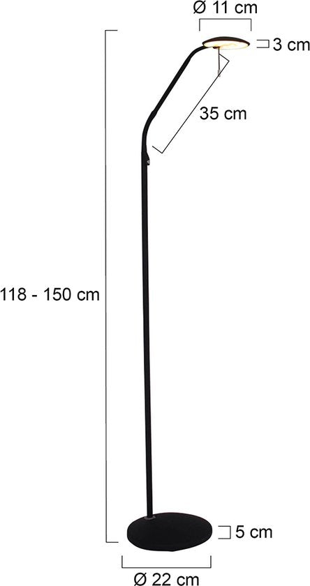 Stehlampe Steinhauer Zenith LED – Schwarz