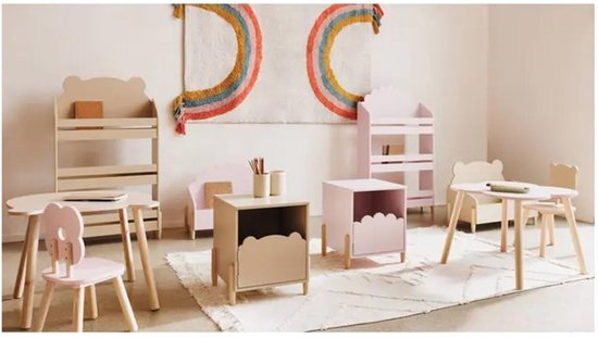 Atmosphera Kids Kinderstuhl „Blume“ – 27 x 27 x 48 cm – Rosa