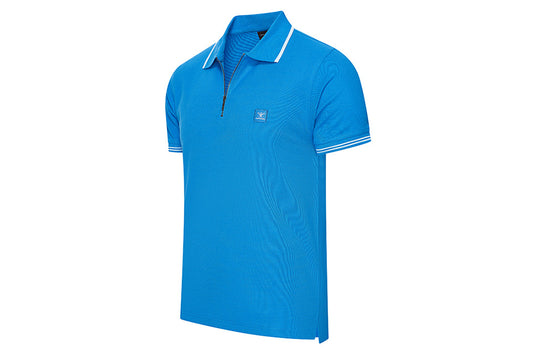 Milanoro - XL - Polo Zip Polo Torino - Herren - Königsblau