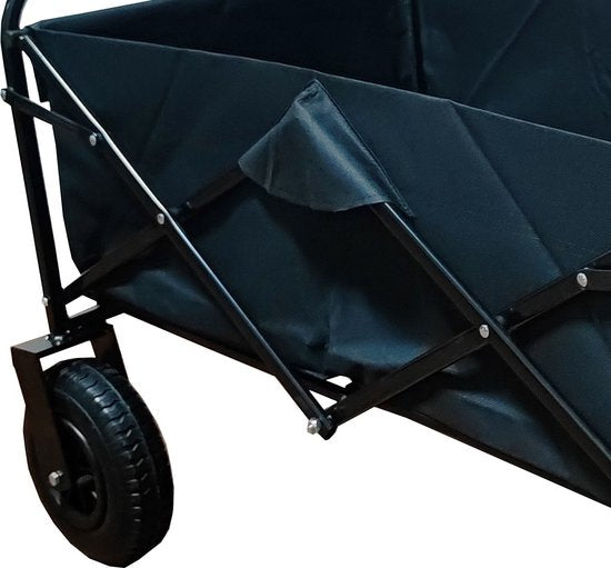 Bolderkar / Bolderwagen mit Luftreifen – zusammenklappbar – schwarz, 100 kg