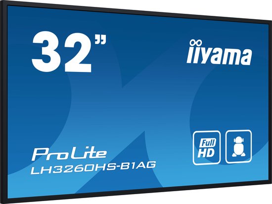 Iiyama ProLite LH3260HS-B1AG – Digital-Signage-Display – 32" – ELED VA - 1920 x 1080 - 8 ms - 500 cd/m² - 4000:1 - WLAN - schwarz