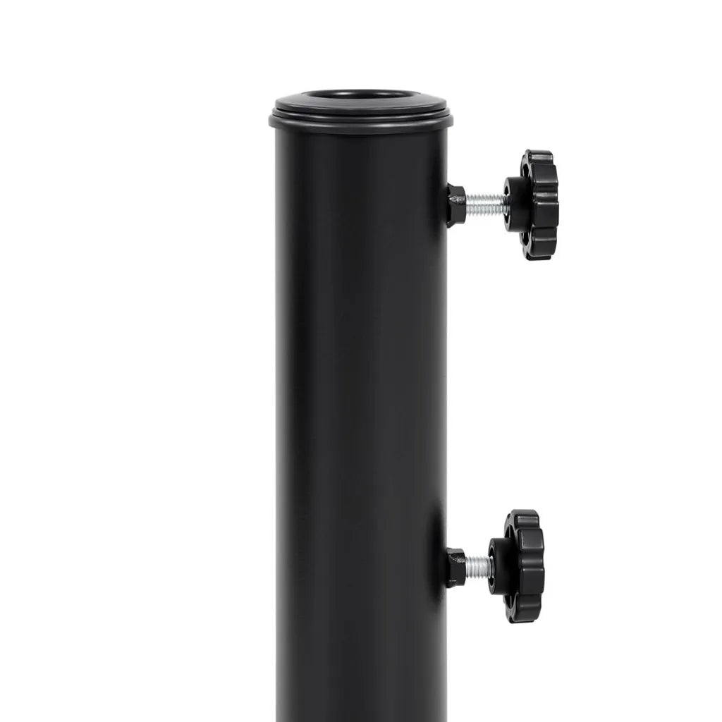 Yaheetech Sonnenschirmständer 25 kg, Ø 50,5 cm – Schwarz – Mobiler Sonnenschirmständer mit Rädern und Retro-Design