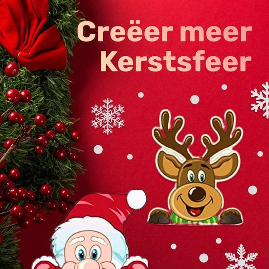 Giftmas - Fensteraufkleber - Weihnachten - Rentier - 50 Stück