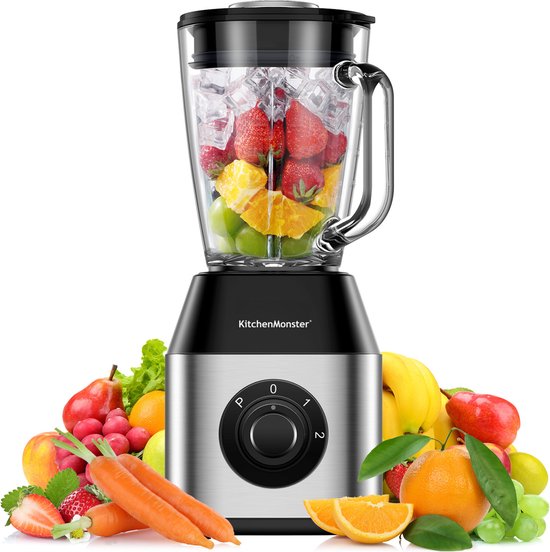 KitchenMonster® - Blender Pro 1200 Watt - Smoothie Maker 1,5 Liter mit 3 Positionen